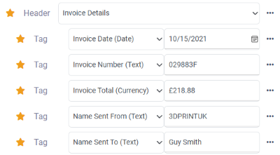 Screenshot of data entry and document preview interface